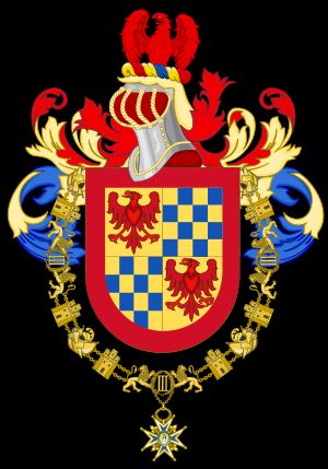 카를로스 3세 훈작사 자격으로 조르즈 삼파이우의 문장