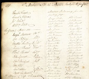 리비어, 워렌, 팔프레이의 회원 명부 발췌