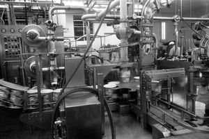 미국 로스앤젤레스의 아이스크림 공장