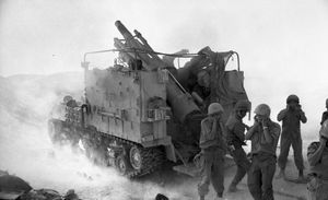 1969년 작전 중인 이스라엘 포병