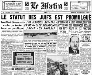 1940년에 선포된 반유대주의 법