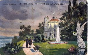 1901년 베르크 성의 엽서