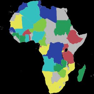 최고 성적에 따른 국가별 색상: 범례:  우승, 준우승, 3위, 4위, 8강, 조별 리그