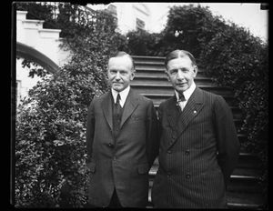 백악관에서 쿨리지 대통령과 함께