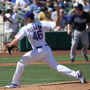 2013년 시카고 컵스 스프링 트레이닝에서 투구하는 펠드먼