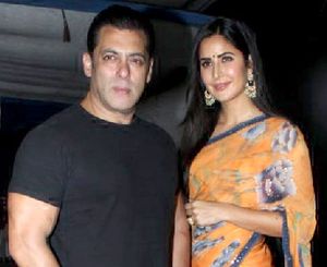 카이프와 그녀의 단골 상대 배우 살만 칸, 2019년 영화 Bharat 홍보를 위해 촬영