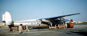 1956년 10월 루카 공항에 있는 영국 유럽 항공의 Airspeed Ambassador G-ALZW