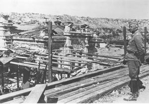 1942년 7월, 세바스토폴의 폐허를 관찰하는 만슈타인