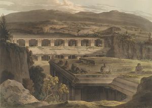 15번 굴의 19세기 초 그림