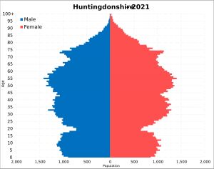 헌팅던셔 인구 피라미드
