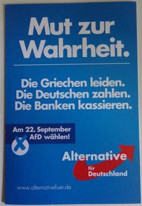 독일 연방의회 총선거 당시의 선거 포스터 (경제문제 위주)