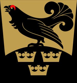 투우스니에미의 문장에 있는 검은 뇌조