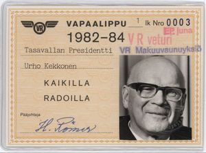 1980년대 핀란드 8대 대통령 우르호 케코넨(Urho Kekkonen)의 핀란드 철도 네트워크 무료 VR 티켓