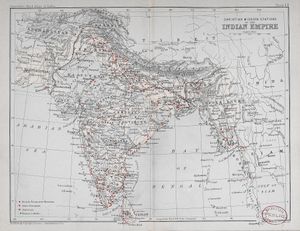 1893년 인도 제국의 기독교 선교 기지