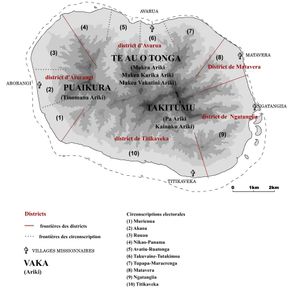 라로통가 구역 지도
