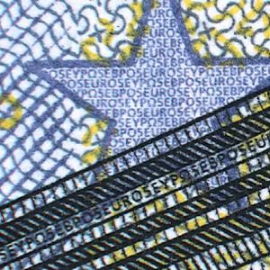 유로파 시리즈 5유로 지폐의 미세 인쇄