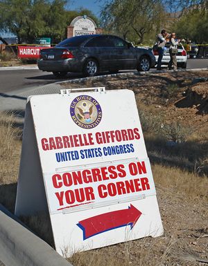 「당신의 길모퉁이에서 의회」라고 적힌 정치 집회 안내판