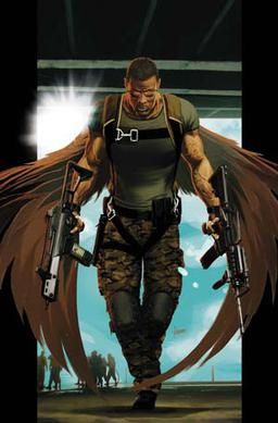 얼티밋 마블 버전의 팔콘, 얼티밋 코믹스: 얼티밋츠 #7 (2012년 4월). 그림: 카레 앤드류스.