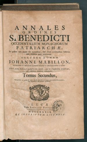 Annales Ordinis Sancti Benedicti(1739)