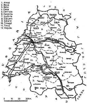 1938년 비호르주의 지도
