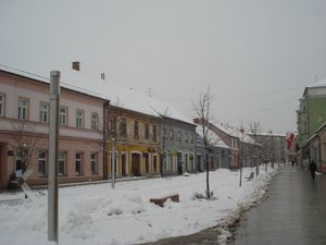 겨울의 시내 중심가