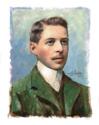 에스토니아 예술가 마르트 산데르가 그린 헝가리 작곡가 에머리히 칼만의 초상화. 칼만은 시오포크에서 가장 유명한 전 거주자이다.