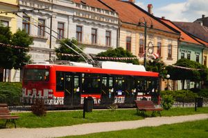 프레쇼우에서 가장 최신형 트롤리 버스 중 하나인 트롤리 버스 Škoda 30Tr SOR