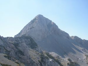보스니아 헤르체고비나 중앙 디나르 알프스 산맥의 프레니 산 정상