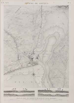 c.1800 프랑스 지도 "수에즈 지협"