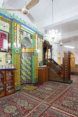 엘-파르슈티 모스크의 미흐라브와 민바르