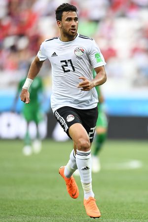 2018년 FIFA 월드컵에서 이집트 대표팀 소속으로 뛰고 있는 트레제게