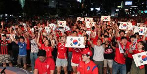 2018년 FIFA 월드컵 경기를 관람하는 대한민국 축구 팬, 붉은악마
