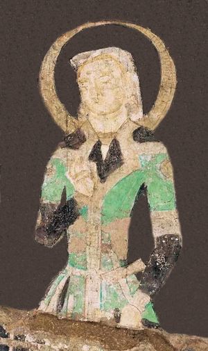 토하라인 귀족의 모습, 보살 동굴(17굴), 키질 석굴, 서기 500년경