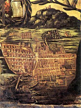 1725년 알카모 지도