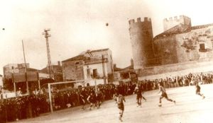 1928년 알카모 축구팀 경기 모습