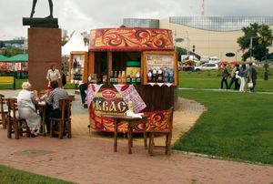 2013년 러시아 벨고로드의 크바스 노점상