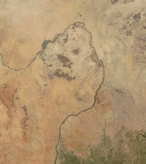 메로에 지역의 현대 위성 사진 (2020년 10월)