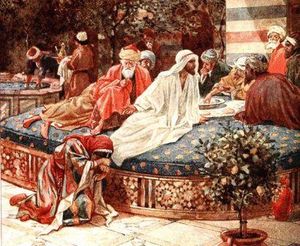 윌리엄 홀의 1906년 작품, 예수의 기름 부으심