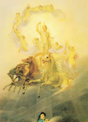 아폴론과 12명의 호라이, 게오르크 프리드리히 케르스팅, 1822