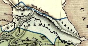 1838년 지도: 콜키스, 이베리아 및 알바니아