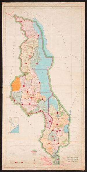 1935년 니아살랜드 지도