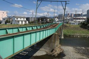 레이와 3년 8월 폭우로 피해를 입은 타가와 교량(2021년 9월)