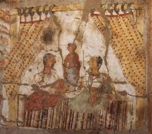 동고라의 금융 거래 장면 (12세기)