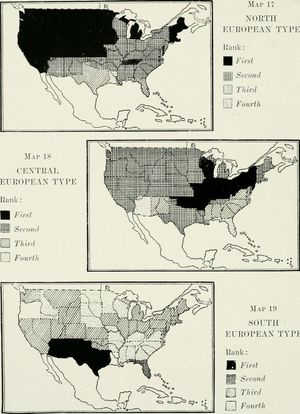 1900년에서 1918년 사이에 "The American Museum Journal"에 게재된 유럽계 미국인의 인종 유형