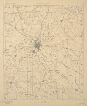 1893년 USGS의 댈러스군 지도