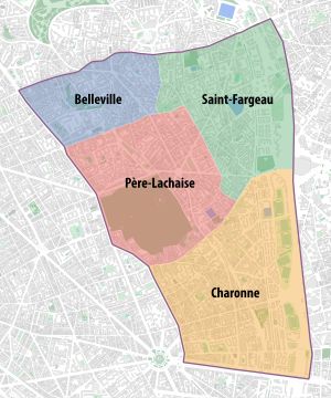 파리 20구의 구역