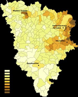 이블린 주 인구 밀도