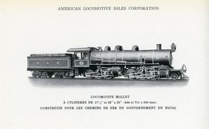 나탈 정부 철도 2-6-6-0 말렛 MB형 증기 기관차의 제작자 카드