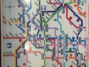 상하이 지하철 발권기 지도