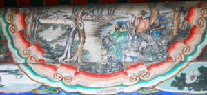 베이징 이화원 장랑의 "말을 타고 제갈량을 추천하는 서서"(走馬薦諸葛) 그림